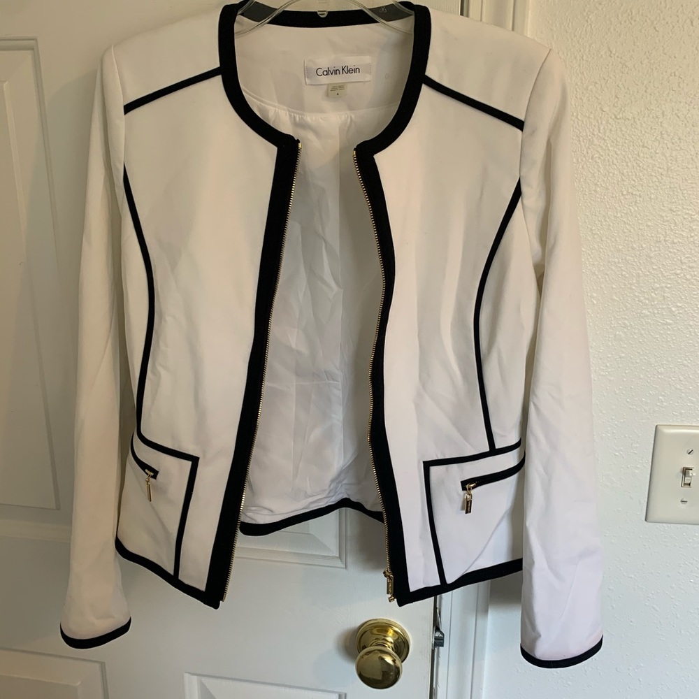 Calvin Klein white blazer